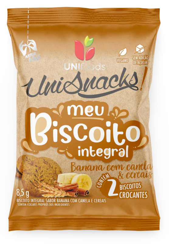 Biscoito Integral Banana com Canela 8,5g